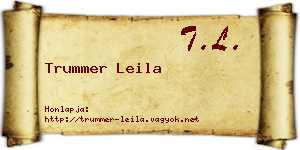 Trummer Leila névjegykártya